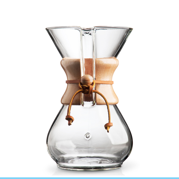CHEMEX 8 Cup Wood Handle Series Coffeemaker (40oz)
