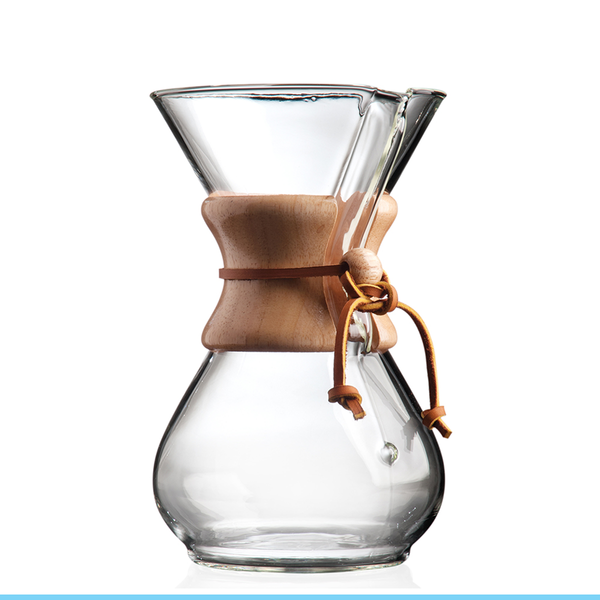 CHEMEX 6 Cup Wood Handle Series Coffeemaker (30oz)